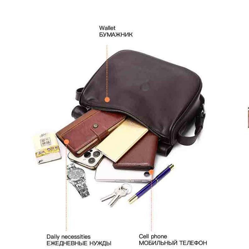 Bolsos de mano de piel auténtica estilo vintage para mujer, bolso bandolera de marca de diseñador, bolso de mano informal para mujer