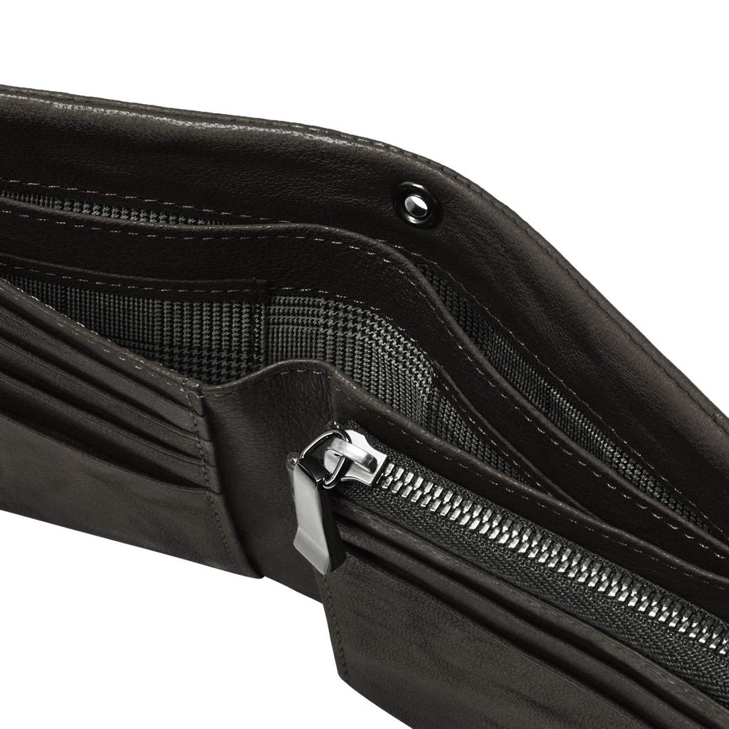 [Takeo Kikuchi] Oyster Kleine Bifold-Geldbörse, Schwarz