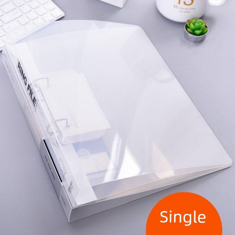 Two-Hole Plastic Creative Kraft Paper Removable Loose-Leaf Binder 1 Transparent Folder (Without Hole Punch)