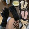 Female Gloves Cold Furry Winter Open Finger Touch Screen Warm Korean Version Riding Student Writing