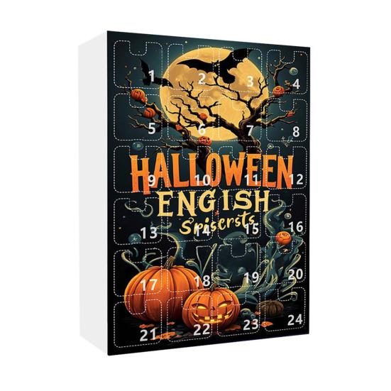 Horror Halloween Advent Calendar Versatile Festive Party 24 Days of Spooky Countdown Pendant Holiday Gifts for Boys Girls