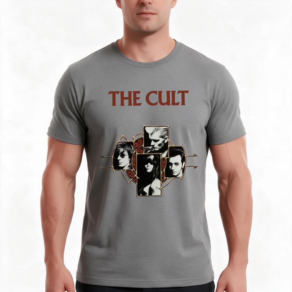 The Cult Electric British Rock Band 1987 Tshirt Summer Casual Cotton Tee Oversized Streetwear Tops Vintage Graphic Print