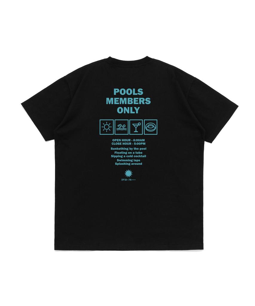 NET SOCIAL CLUB Private Pool Club Short Sleeve T-Shirt (Black)