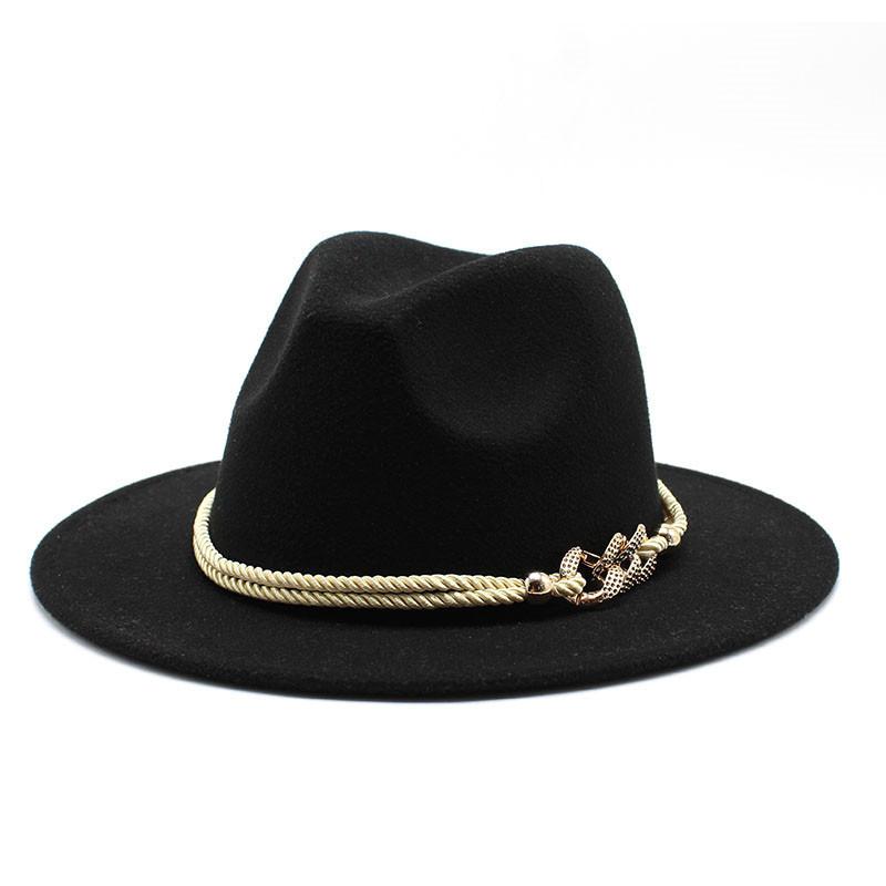 Church hat, woolen hat, men's and women's British jazz hat, big brim hat, women's autumn and winter top hat, felt hat.