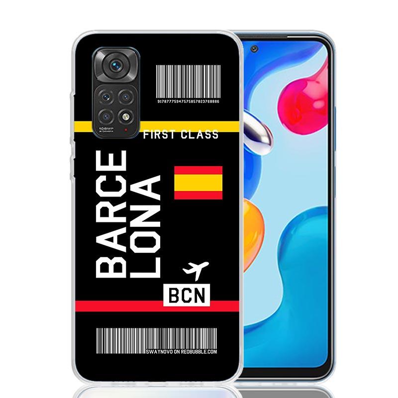 Airline Ticket Barcode Phone Case For Xiaomi Redmi Note 15 14 13 12S 12 Pro Plus 11S 11E 11 11T 10S 10 Art Soft Pattern Cover Re