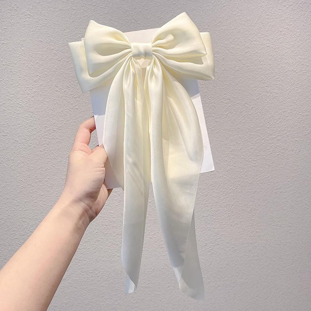 1/3 Pcs Fashion Solid Silk Bow Ribbon Hair Clips For Women Girls Party Hair Accessories