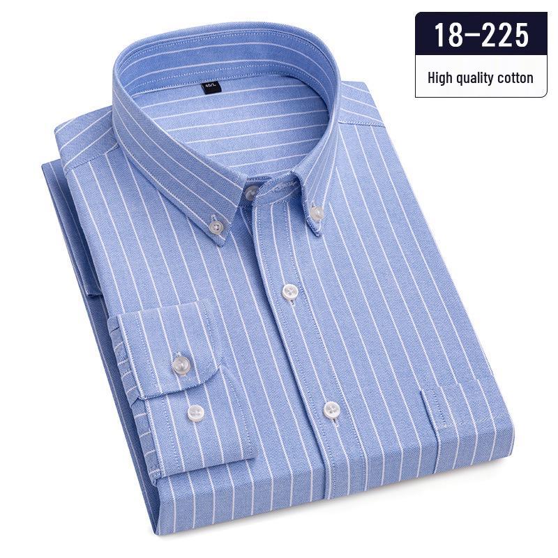 Men's Slim Fit Striped Oxford Cotton Shirt - Autumn Collection