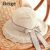 Fashion Women Sun Hats Straw Hat Female Ribbon Bow-knot Wide Brim Beach Hat Casual Summer Shade Cap