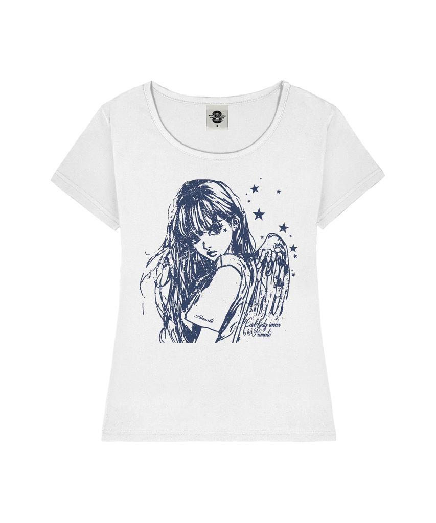 PRIMATE 404 Heaven Women'S U-Neck Slim Fit Short Sleeve T-Shirt 7 Colors