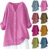 Women's Long Sleeve Button Color Loose Shirt Casual Shirt