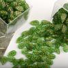 ZW47 10.5x17.5mm Petite Leaf Shape Glass Bead Texture Exquisite Lampwork Spacer Czech Jewelry Handmade Bracelet Trend Material