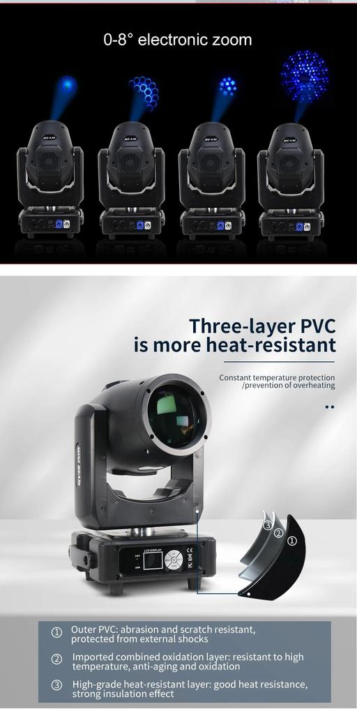 230W 7R Beam Moving Head Lighting Multifunctional Effect For Disco DJ Wedding Nightclubs Stage Light