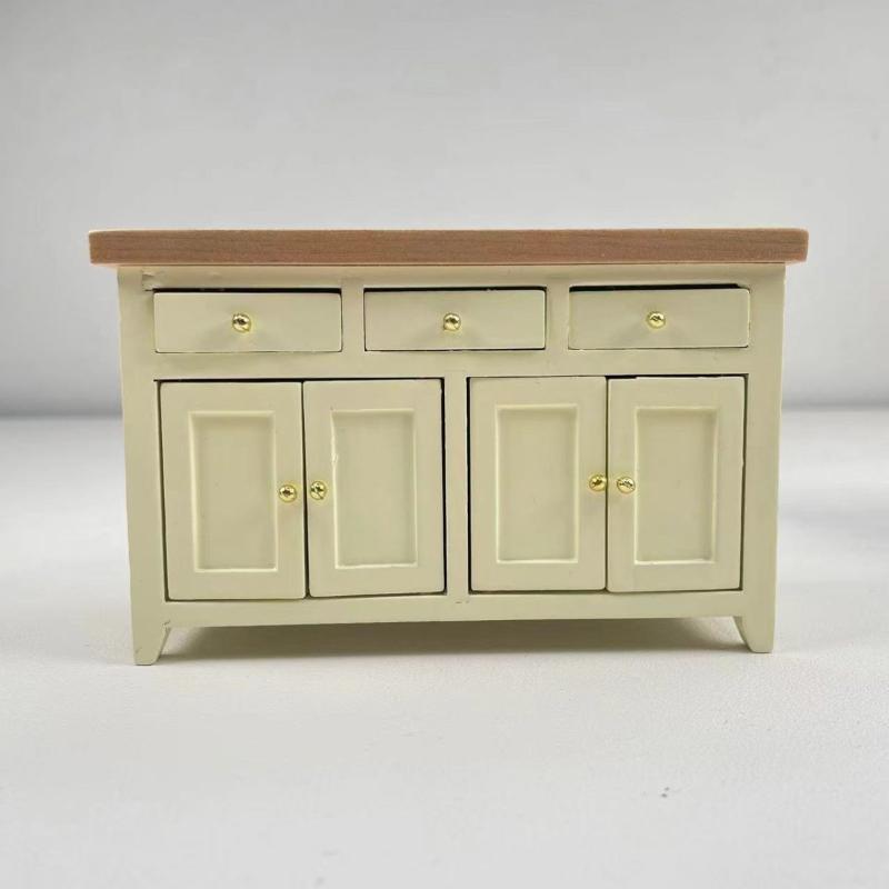 1Pcs Mini Decoration Cabinet Living Room Miniature Birch Simulation Storage Cabinet DIY Accessories