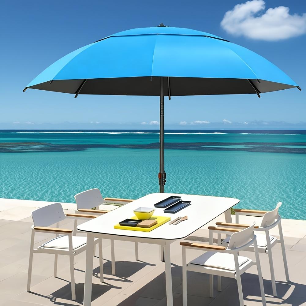 Thickened UV-Proof Folding Sun Umbrella - Lightweight Manual Open/Close Design, Suitable for Camping, Beach, and Fishing