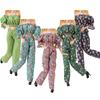 30Cm Doll Clothes Floral Shirt Puff Sleeve Trousers Set Temperament Wear Matching Pieces Daily Doll Clothes Set For Girls Gift