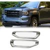 Paar Chrom Frontstoßstange Nebelscheinwerferabdeckung Zierleisten Formteile für GMC Sierra 2014-2018