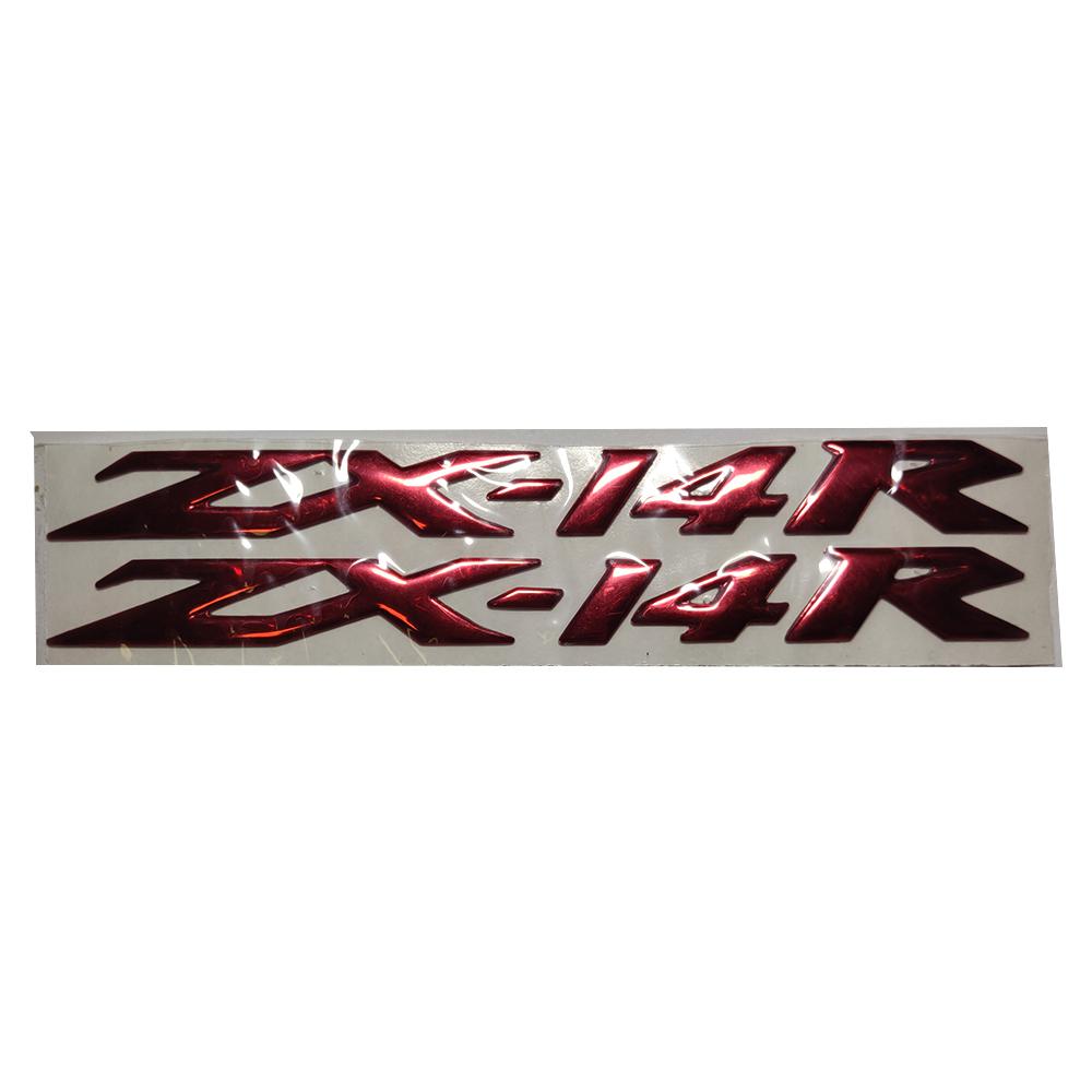 Motorcycle 3D Emblem Badge Decal Tank Wheel ZX14R Sticker Soft Reflective Decal For Kawasaki Ninja ZX14R