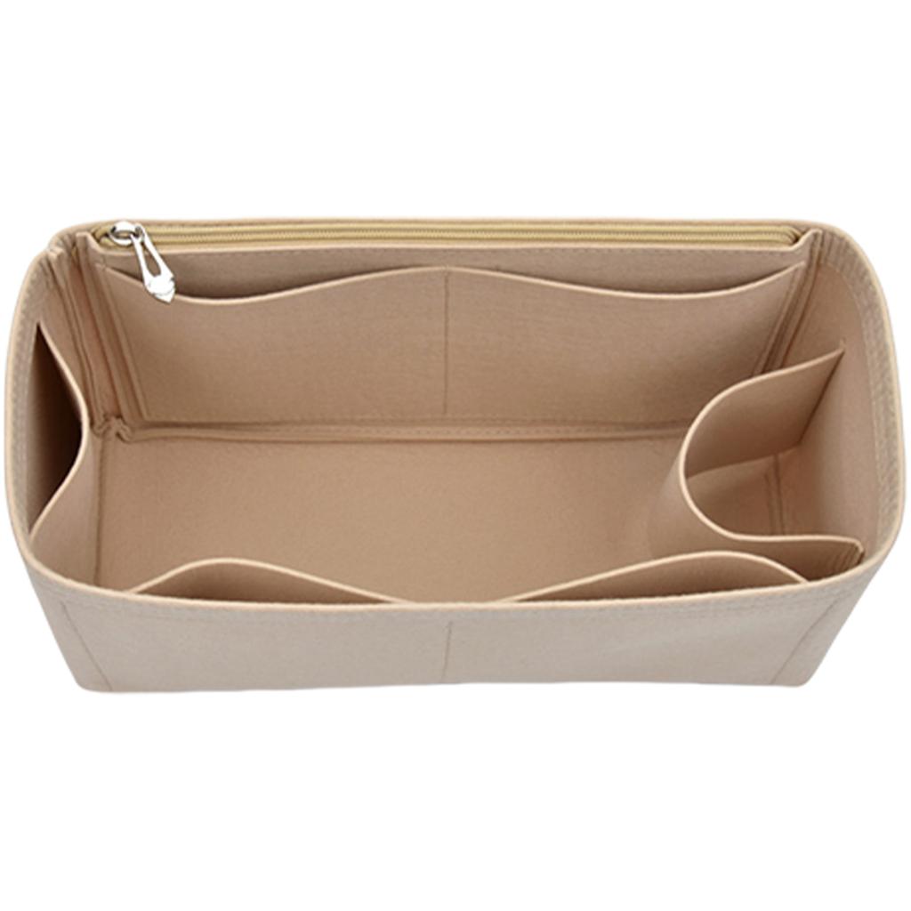 Felt Handbag Organizers Insert Multiple Pocket Purse Liner Organiser for Shoulder Bag Inner Pocket Pouches with Zippered