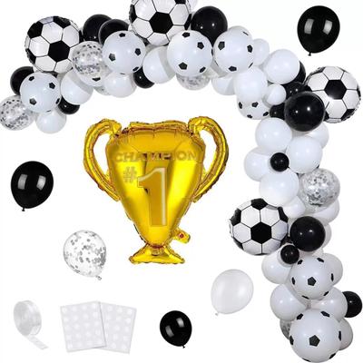 1 Set Trophy Balloon Set Decorative Inflatable Party Supplies Latex Golden Champions Cup Balloon Ornament for Party