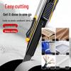 Zinc Alloy Rubber-Coated Heavy-Duty Utility Knife with Thickened Blade Holder, 18mm Industrial Box Cutter for Wallpaper and Paper.