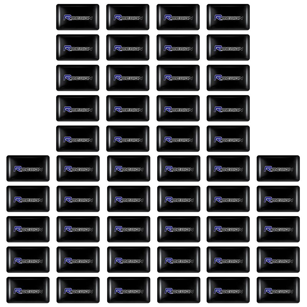 10/20/50pcs For Volvo Rdesign V40 V50 S40 S80 XC60 S90 XC90 S60 Car Styling Interior 3D Epoxy Sticker Decor Auto Accessories