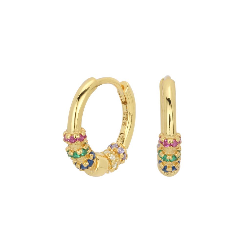 Earrings Men's High-end Sense of Color Zircon Ear Buckles Earrings Niche Design Sense Unique Light Luxury Simple Earrings Women 2026