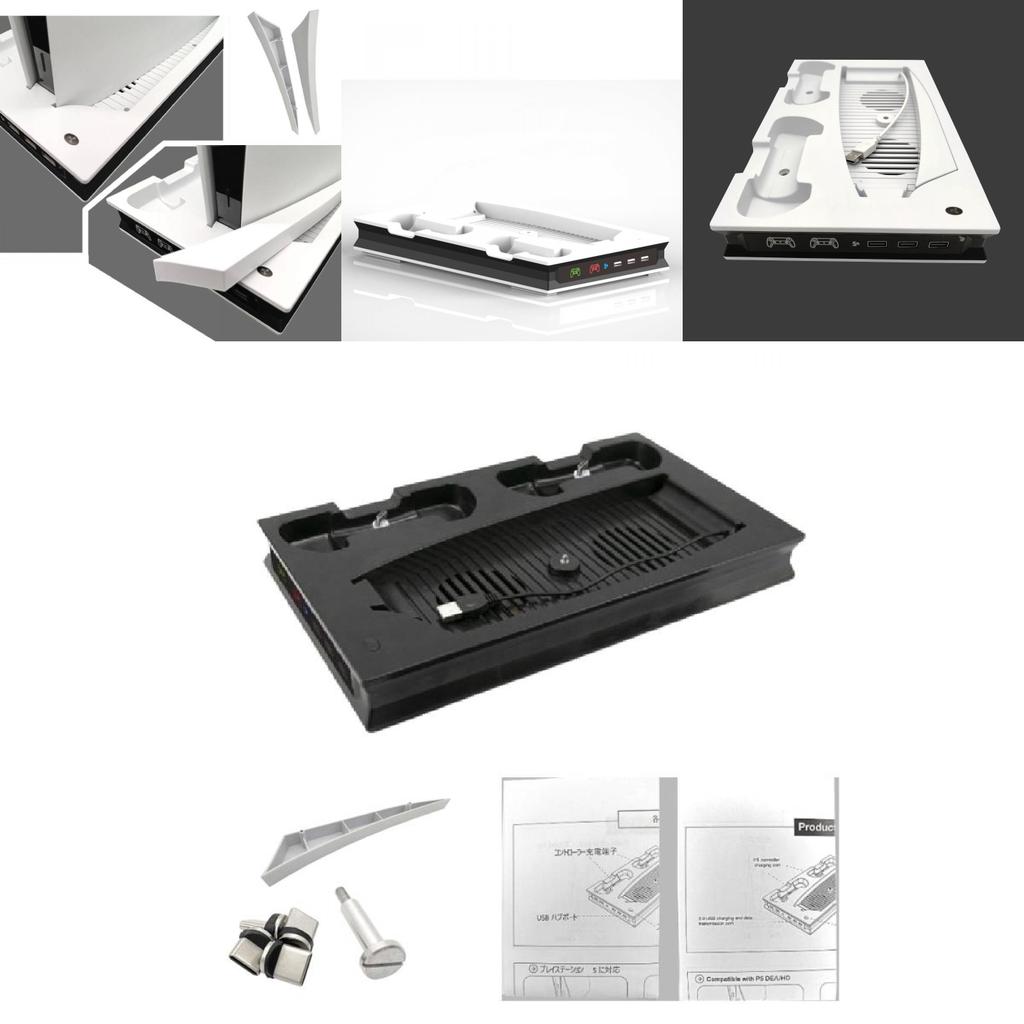 Versatile Ps5 Gaming Console Cooling Stand With Fan And Charging Dock For Ps5