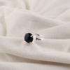 Anello da Festa Designer in Argento Sterling 925 con Pietra di Tormalina Nera Per Regalo di Compleanno RR-72-28