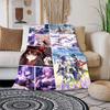 Genshin Impact Soft Plush Sofa Bed Throwing Cartoon  Modern Flannel Blanket Cover Gedruckt Bettdecke Geschenk Picnic Blankets