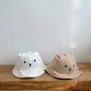 Cute Bear Baby Bucket Hat with Ears Boy Girl Cotton Kids Sun Hat Outdoor Summer Child Panama Cap Kawaii Photography Props Hat