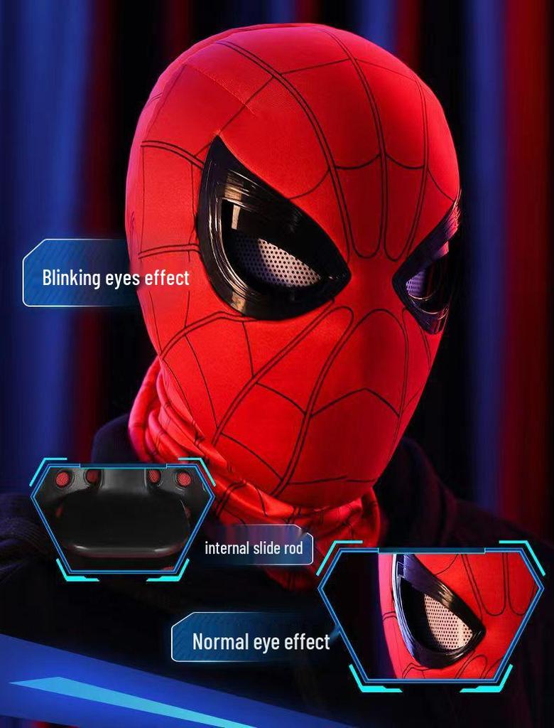 Spider-Man Electric Light-Up Mask - Miles Cosplay Halloween Toy Gift