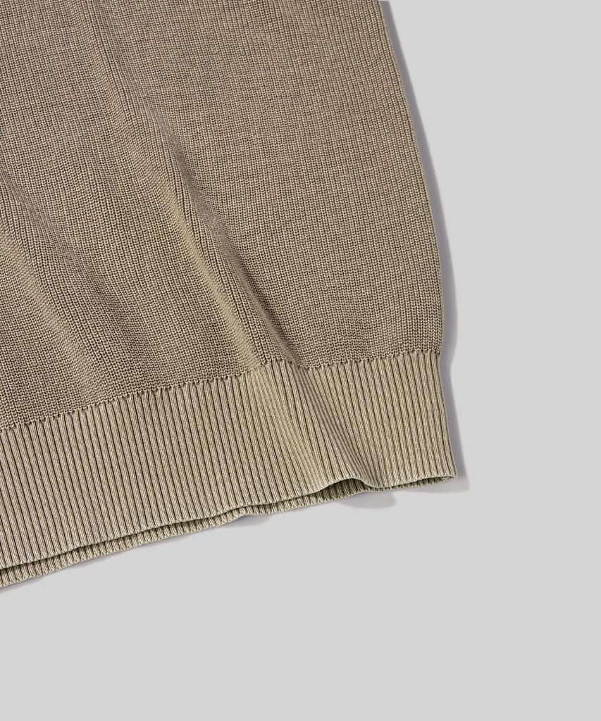 Beodeonteu Pigment Washed Round Neck Knit [Beige]