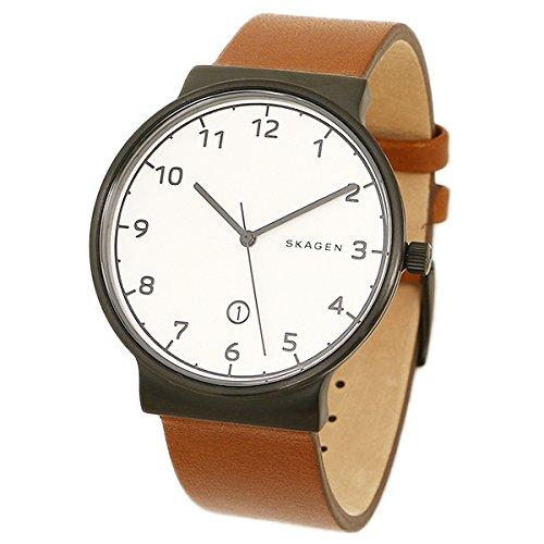 Skagen SKW6297 Wristwatch in White, Black, and Brown [Parallel Import]