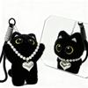 Black Cute Cat Plush Toy Doll Keychain Small Pendant Car Keyring Kitten Toy Doll For Boy Girl Brithday Gifts For Kids Adults Children's Birthday Gift