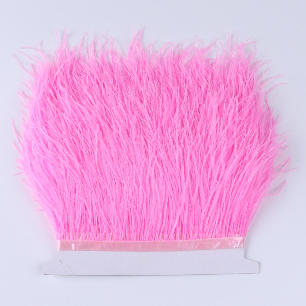 1 Meter Ostrich Feather Trim Trimming Natural Ostrich plumage Fringe Ribbon Lace for Wedding Party Dress Sewing Decoration plume