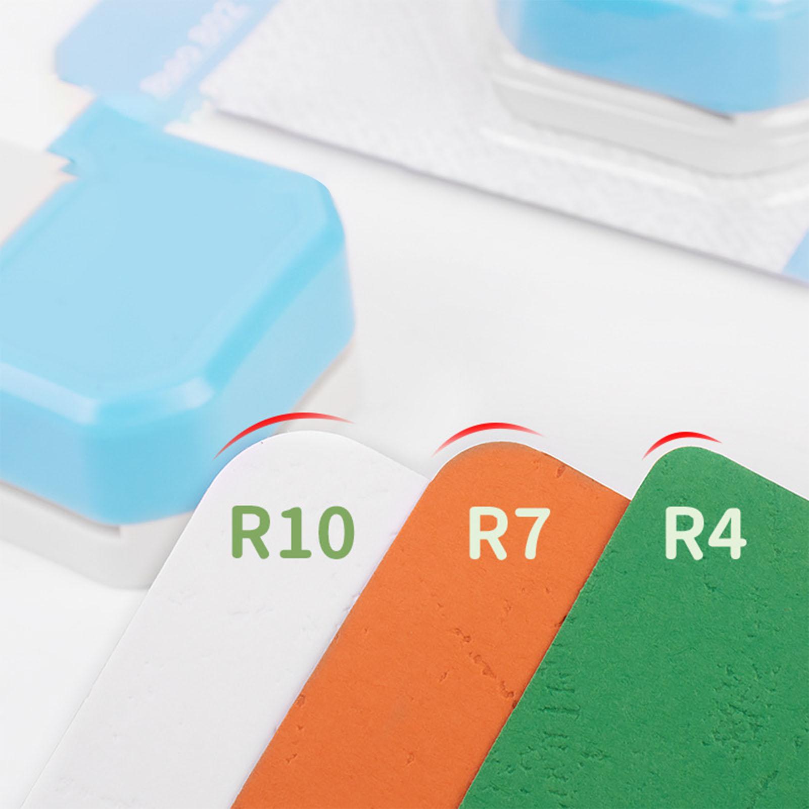 

3 в 1 Скруглитель углов бумаги R10 R7 R4 Фаска Прямой острый угол Скрапбукинг Фотокарточки Края Углы