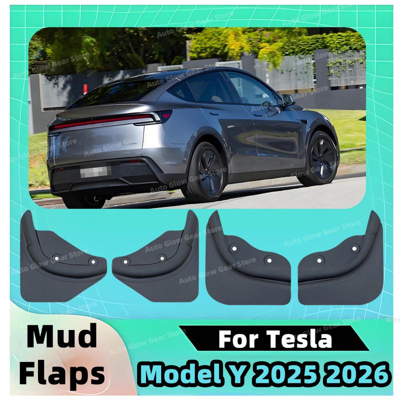 1Set Automotive Tire Mudguard For Tesla Model Y 2025 2026 Waterproof Prevent Mud Splashing Car Mud Flap Fender Trim Accessories