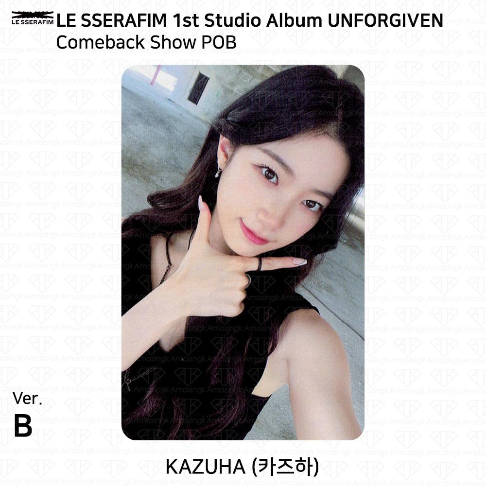 Le Sserafim 1-й студийный альбом Unforgiven Comeback Show POB M2 Benefit Photocard Kazuha - B