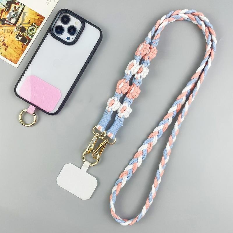 Japanese Daisy Handmade Mobile Phone Lanyard, Off-road Can Be Woven To the Phone Hook To the Back of the Mobile Phone Lanyard