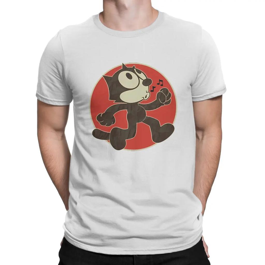 Cute T Shirt F-Felix The Cat Cartoon Cotton Clothing Casual Short Sleeve Crewneck Tee Shirt Unique T-Shirt Unisex