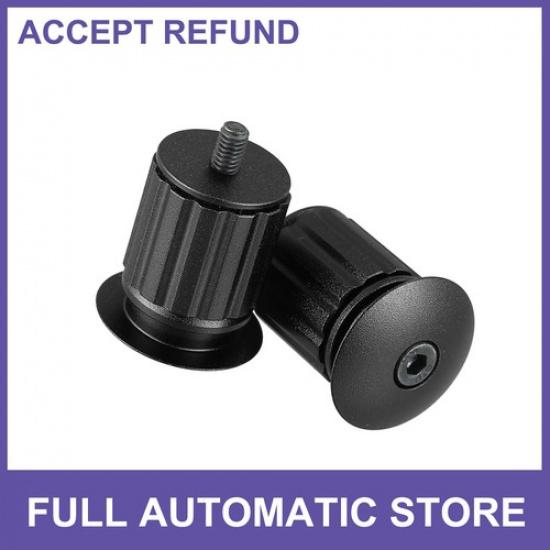1pair Aluminum Alloy 17.5-22mm Handlebar End Plug Bike Handlebar End Black