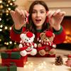 Soft Plush Christmas Bear Pendant Knitted Sweater Cartoon Bag Charm  Festival Gathering