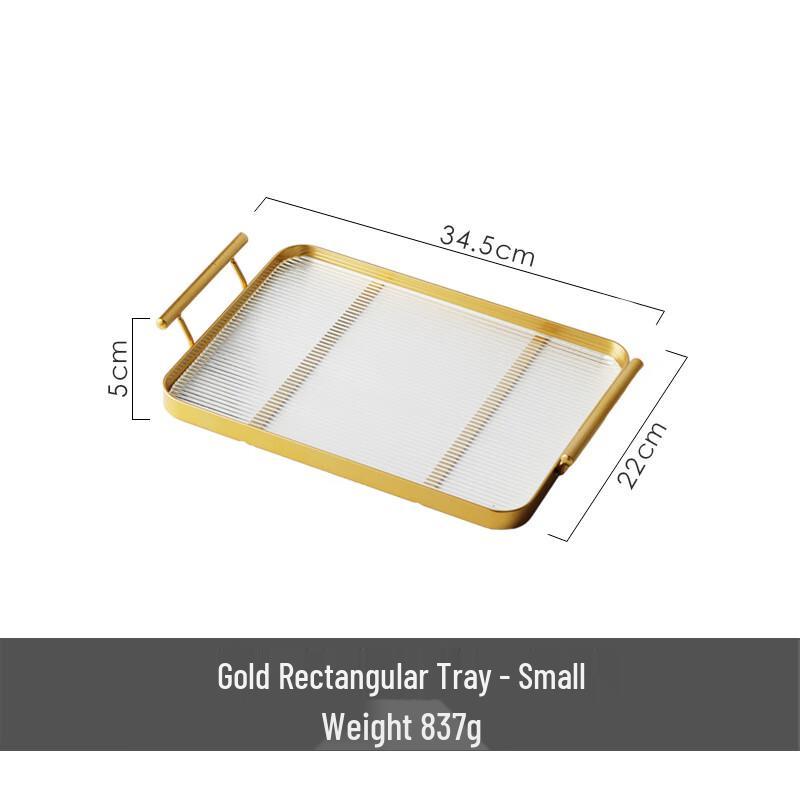 ZISIZ Golden Round Serving Tray