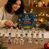 Christmas Advent Calendar with Days of Acrylic Bear Hanging Ornaments
