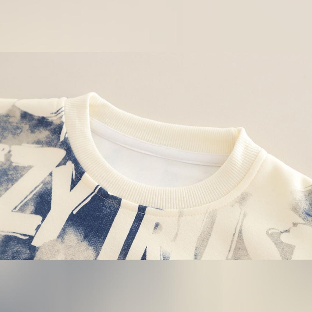 Dziecięcy Zestaw Casualowy z Długim Rękawem, Wygodne Codzienne Stroje