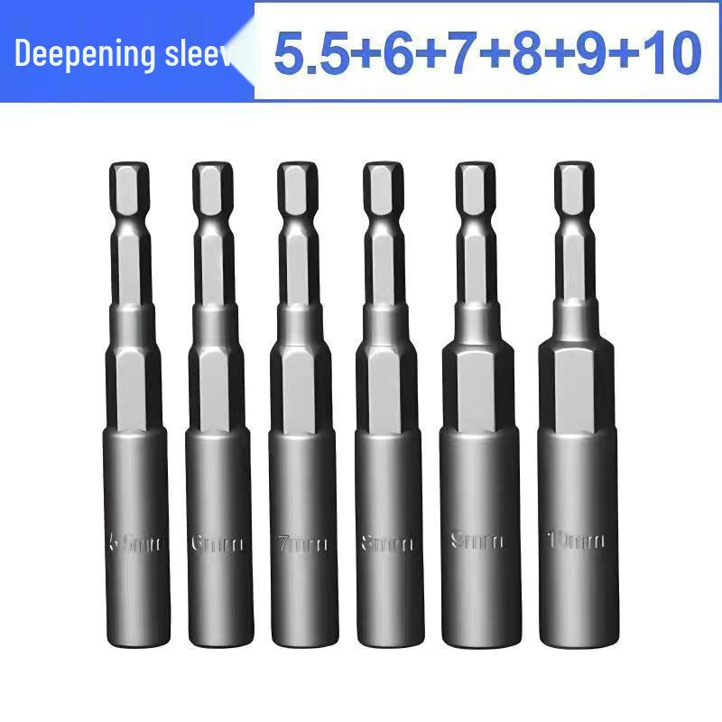 Deep Socket Extension Set for Electric Hex and Pneumatic Drills