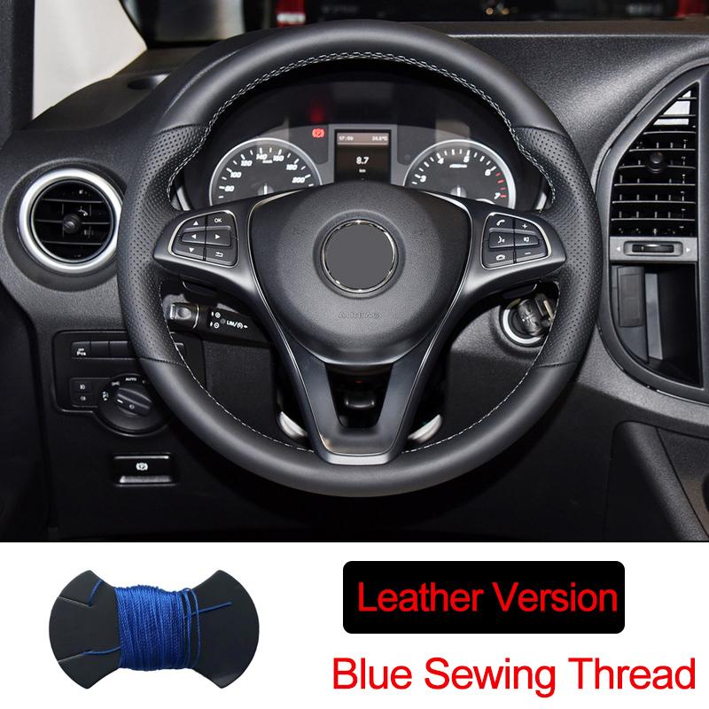 Hand Sewing Car Steering Wheel Wrap for Mercedes-Benz Vito III ( W447 ) 2015 - 2026 Circular Shape Braid On The Steering Wheel