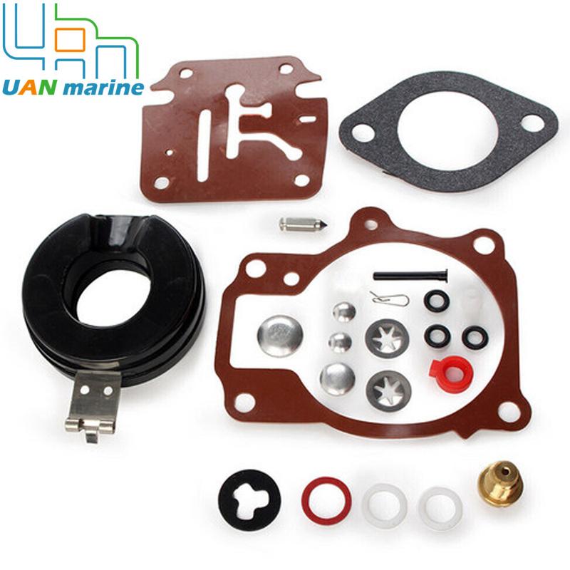 0396701 Carburetor Rebuild Kit With Float for Johnson Evinrude 20 25 30 35 40 50 55 60 65 70 75 HP Outboard 392061 398729