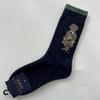 Trendy Mid-Calf Women's Cotton Socks - Four Seasons Style with Cartoon Little Bear Design
