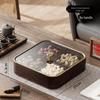 Retro Chinese Wood Grain 4-Compartment Snack Box